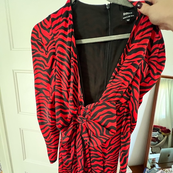 Red and black zebra print dress - Picture 2 of 3